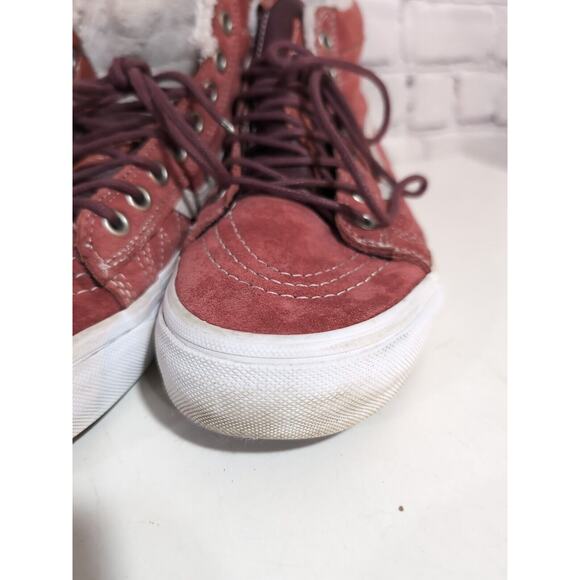 Vans Red and White High-Top Sneakers - Picture 7 of 16